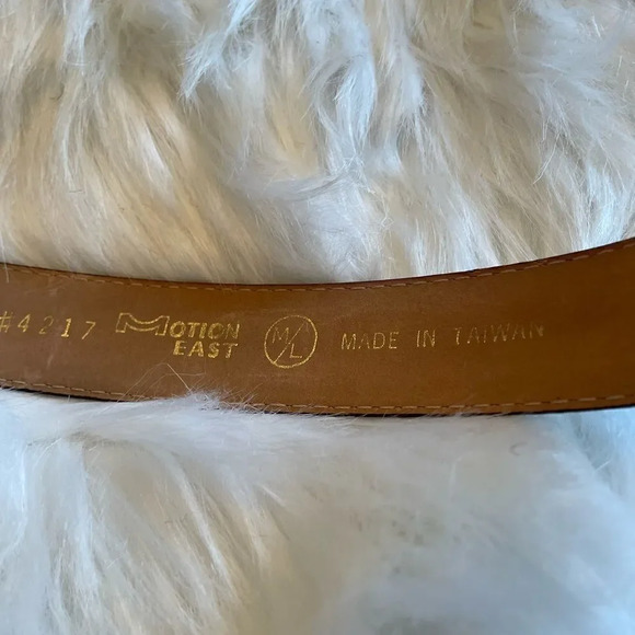 MOTION East Vintage Brown Leather Reptile Belt Size M/L - Picture 7 of 9
